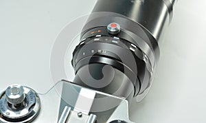 Diaphragm ring on the 300mm lens on Photosniper camera