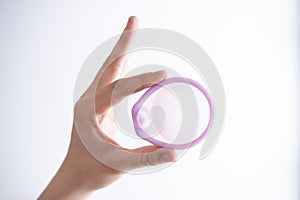 Diaphragm Vaginal Contraceptive Ring. Spermicide Contraception photo