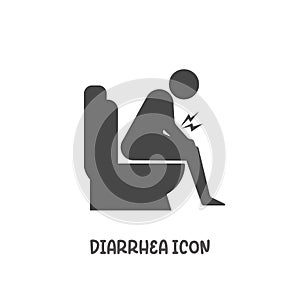 Diarrhea icon simple flat style vector illustration