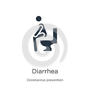 Diarrhea icon vector. Trendy flat diarrhea icon from Coronavirus Prevention collection isolated on white background. Vector