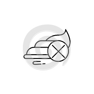 Diarrhea sprue concept line icon. Simple element illustration. Diarrhea sprue concept outline symbol design from Probiotics set. C