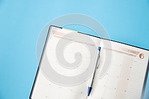 Diary and calendar for Planner or organizer.