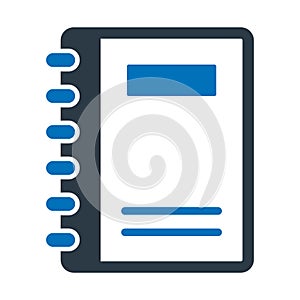 Diary, memo book Vector icon which can easily modify