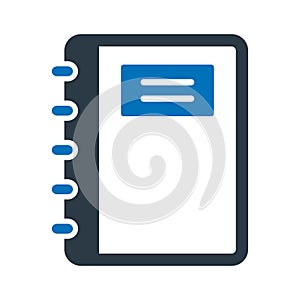 Diary, memo book Vector icon which can easily modify