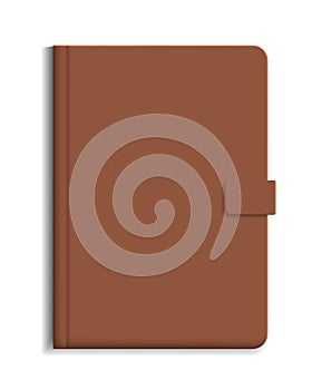 Diary or notebook in hard leather cover