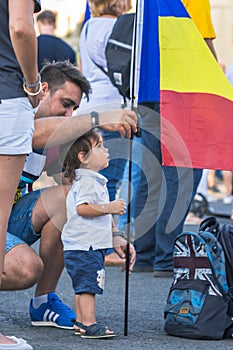 Diaspora protest in Bucharest against the government.