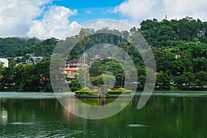 Diatilaka Mandapa Island in kandy lake at Kandy, sri lanka