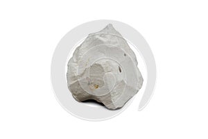 Diatomite ore stone isolated on white background.