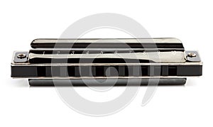Diatonic harmonica isolated closeup