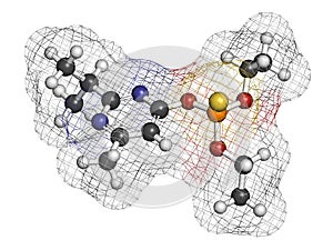 Diazinon organophosphate insecticide molecule photo