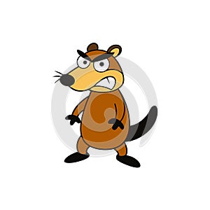 Dibbler rodent angry icon vector
