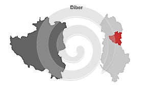 Diber outline map