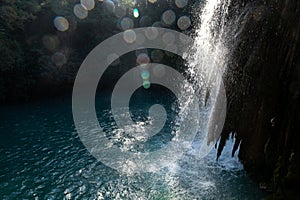 Diboratto Waterfall on the Elsa River in Tuscany, Italy photo