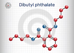 Dibutyl phthalate, DBP molecule. It is phthalate ester, diester. It is environmental contaminant, teratogenic agent