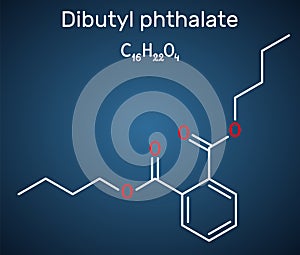 Dibutyl phthalate, DBP molecule. It is phthalate ester, diester. It is environmental contaminant, teratogenic agent