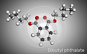 Dibutyl phthalate, DBP molecule. It is phthalate ester, diester. It is environmental contaminant, teratogenic agent