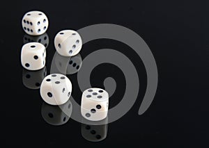 Dice on black