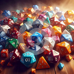 Dice for board games, Ai generated image