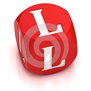Dice 3d  font letter L