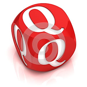 Dice 3d  font letter Q