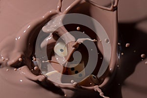 Dice fall into chocolatemilk