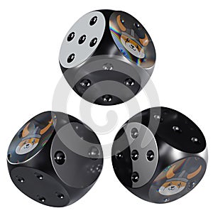 Dice FLOKI Glass Dice Crypto 3D Icon