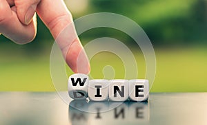 Dice form the expression `wine and dine`.