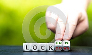 Dice form the German expression `lockdown lockern` slackening the lockdown.