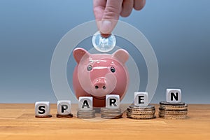 Dice form the German word `sparen` `save money` in English