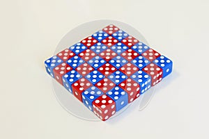 Dice game play random red blue