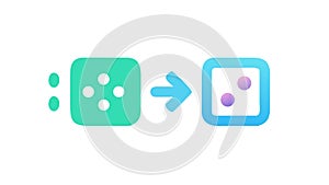 Dice Game Process Icon, vector design Generative AI