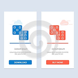 Dice, Gaming, Probability  Blue and Red Download and Buy Now web Widget Card Template