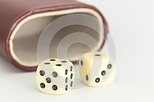 Dice isolated on white backgroud