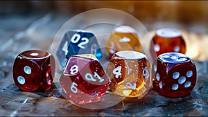 Dice Multicolored Game Die Chance Luck Gamble Win Lose