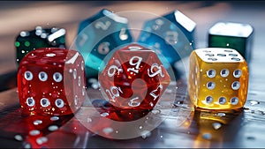 Dice Multicolored Game Die Chance Luck Gamble Win Lose