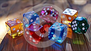 Dice Multicolored Game Die Chance Luck Gamble Win Lose