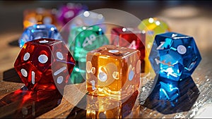 Dice Multicolored Game Die Chance Luck Gamble Win Lose