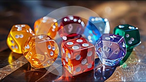 Dice Multicolored Game Die Chance Luck Gamble Win Lose