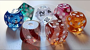 Dice Multicolored Game Die Chance Luck Gamble Win Lose