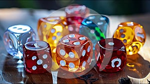 Dice Multicolored Game Die Chance Luck Gamble Win Lose