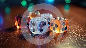 Dice Multicolored Game Die Chance Luck Gamble Win Lose