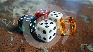 Dice Multicolored Game Die Chance Luck Gamble Win Lose