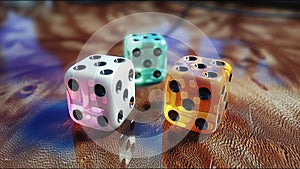 Dice Multicolored Game Die Chance Luck Gamble Win Lose