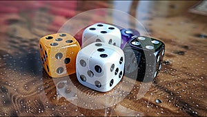 Dice Multicolored Game Die Chance Luck Gamble Win Lose