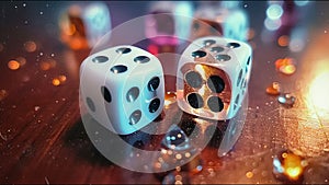 Dice Multicolored Game Die Chance Luck Gamble Win Lose