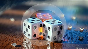 Dice Multicolored Game Die Chance Luck Gamble Win Lose