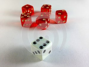 Dice Multiple Red single White