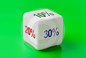 Dice with percentage