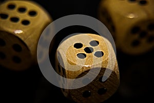 Dice Play Game Number Five Background