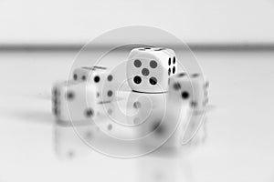 Dice random number white black play games